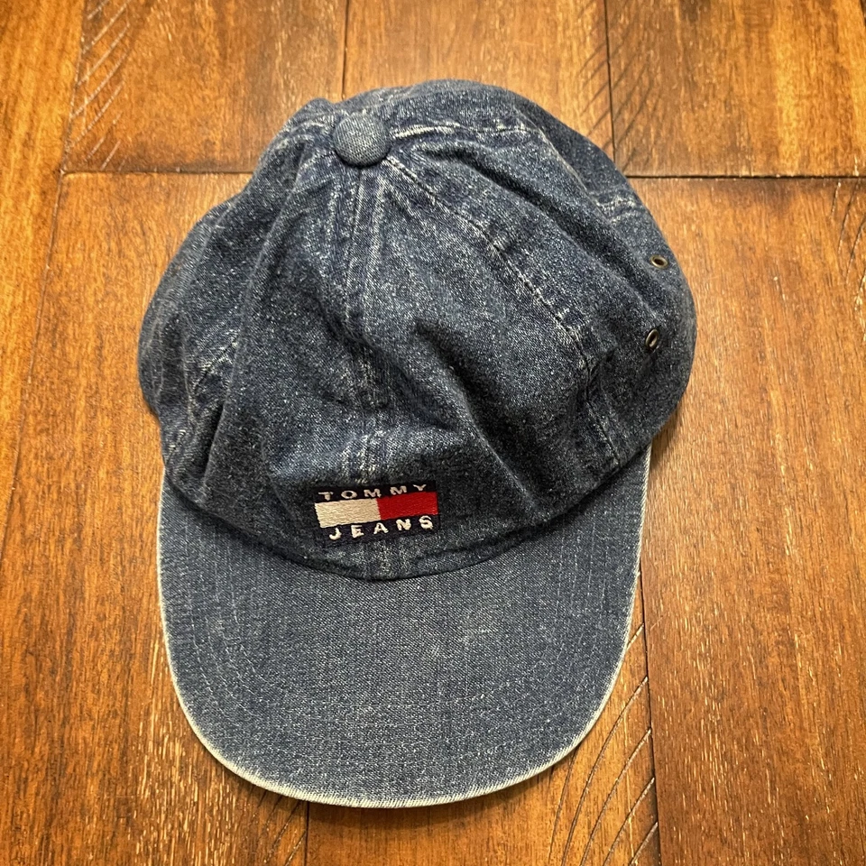 Tommy Jeans Sombrero Gorra Correa Trasera Azul Denim Parche Bordado Para Hombre Logo Clásico Foto 4 de 4