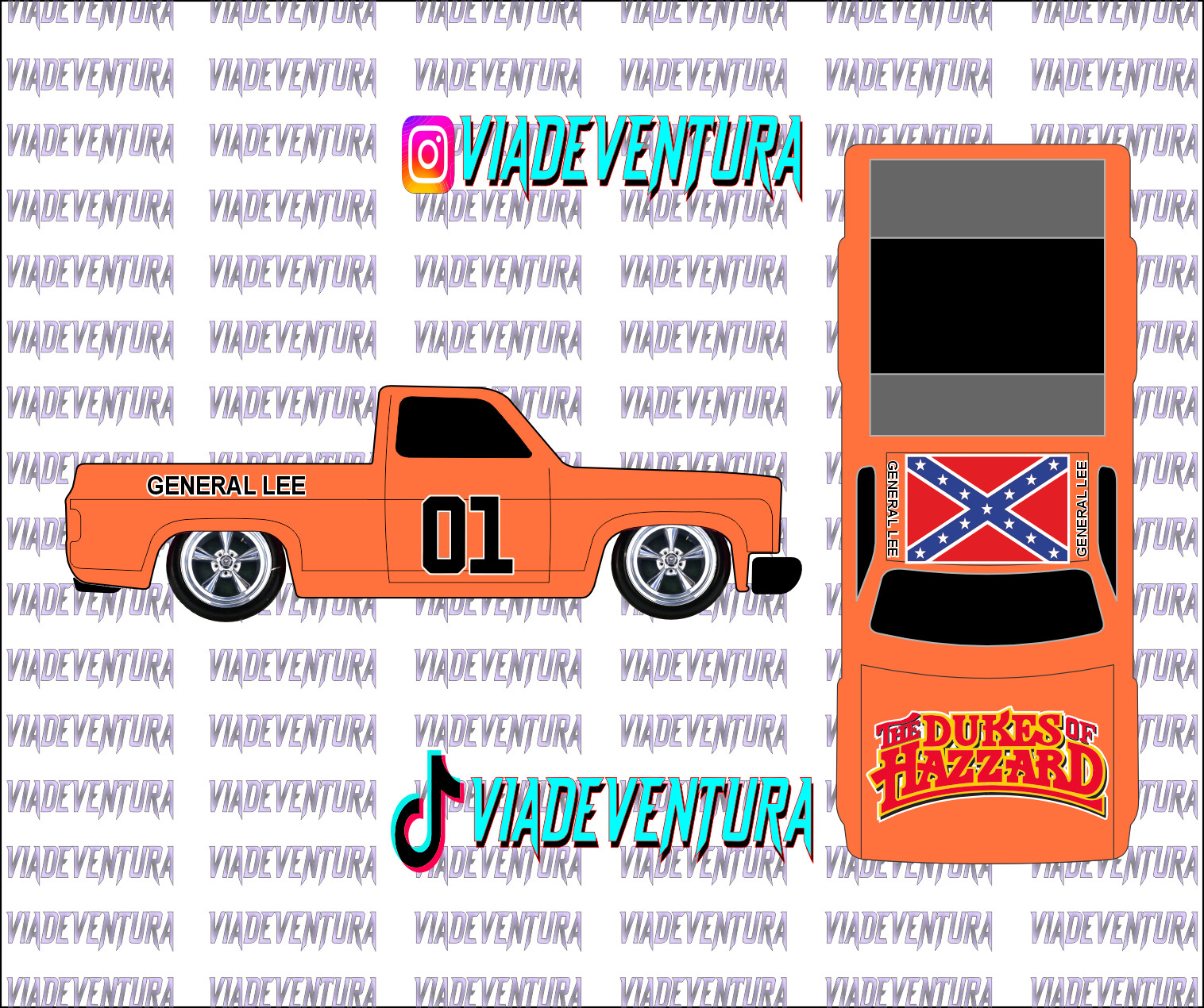 Dukes Hazzard 1/64 83 Silverado WHITE TONER Universal Waterslide Decal for Hot