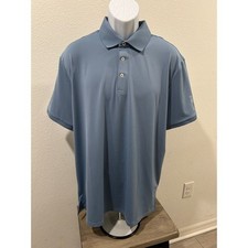 RLX Ralph Lauren Mens Blue Performance Golf Polo Shirt Short Sleeve Casual XL