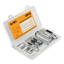 10 Pcs Heavy Duty Chain Quick Links 3 Sizes Locking Set