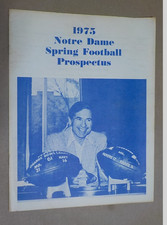 1975 Notre Dame Irish Spring Football Prospects program Joe Montana soph year