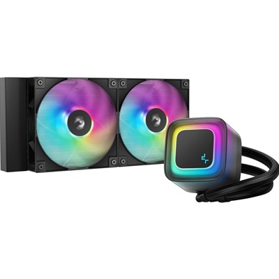 Deepcool Le240 V2 240Mm Liquid Cpu Cooler Dual 120Mm Argb Fans Anti-Leak Tech Qu