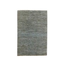 2' x 3' Mocha Brown Modern Grass Design Hand Knotted 100% Wool Mat Rug R76440