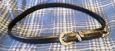 Brighton Western Belt Reptile Leather Silvertone Furled Buckle L 24503 Vintage