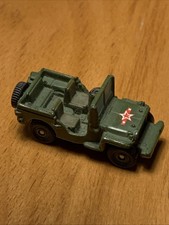 Vintage Galoob Micro Machines Military Army Jeep Green Red Star 1997