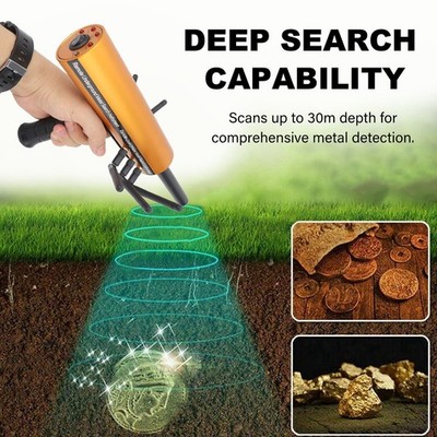 AKS Metal Detector Metal Pinpointer 30m Depth 1200m Range Finding Gold Detector