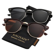 Polarized Sunglasses for Men and Women Semi-Rimless Frame Driving Sun glasses...