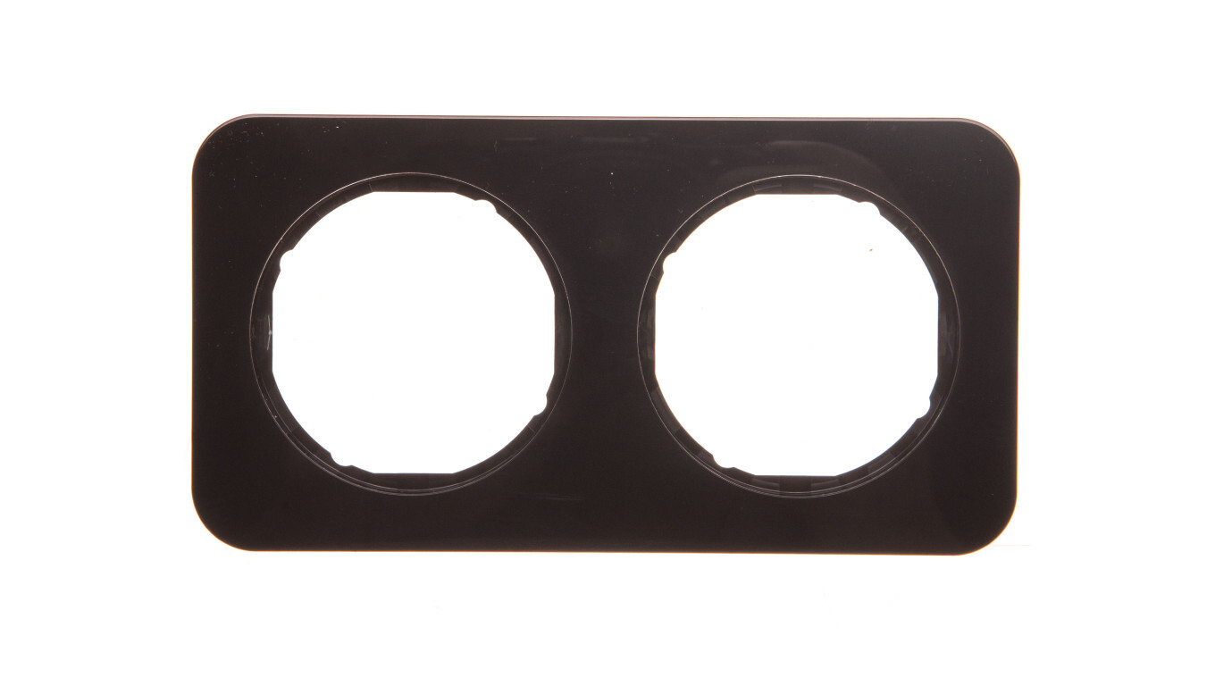 Berker R.1 Double frame black, glossy 10122145 /T2UK