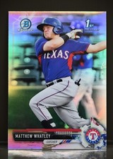 2017 Bowman Chrome #BDC-121 Matthew Whatley Refractor 1st Bowman Texas Rangers