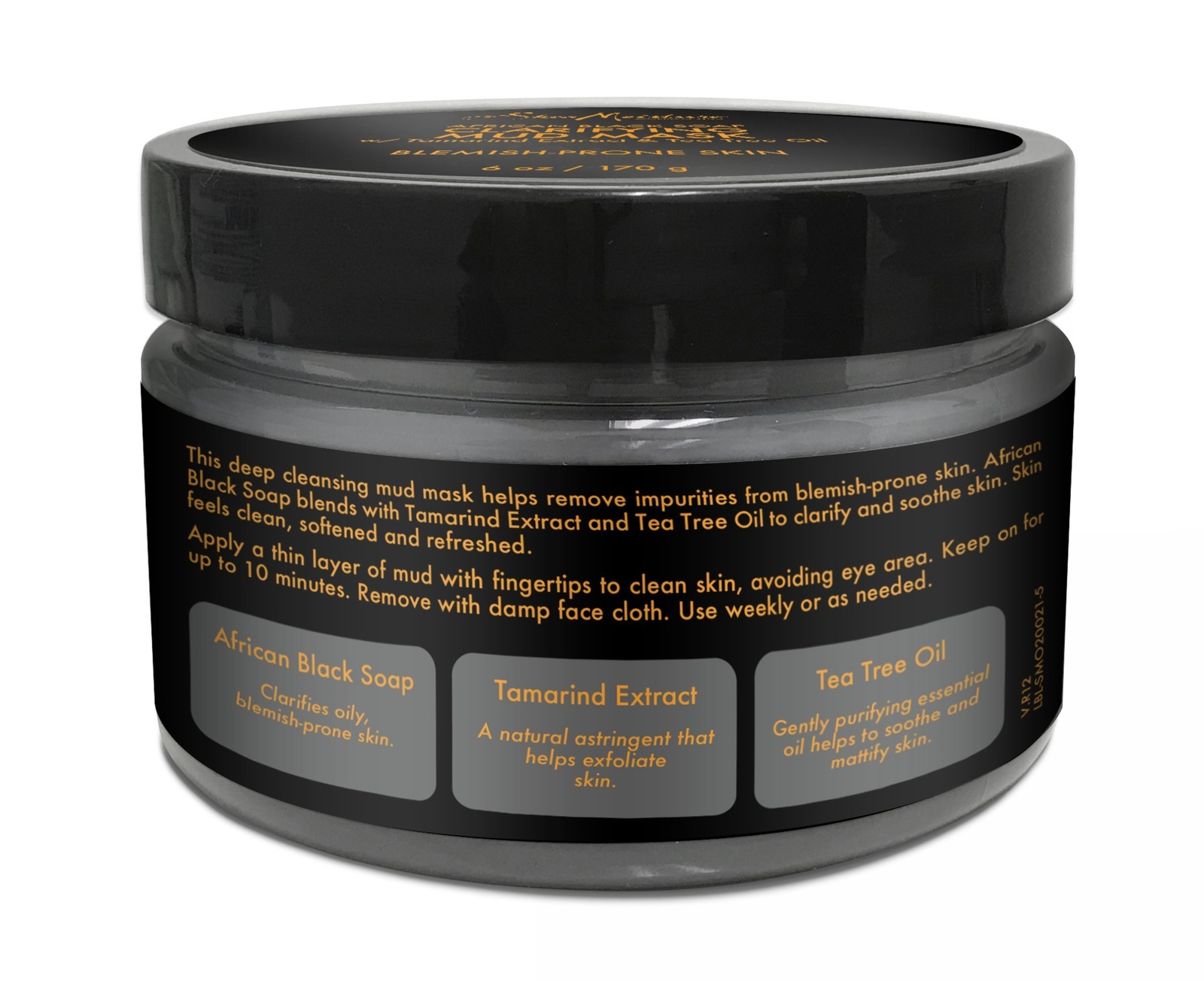 Black Skin Treatment Mask 4 Ounce Clarifies and Soothes Blemish Prone Skin