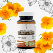 Secrets Of The Tribe California Poppy Capsules, 400 mg