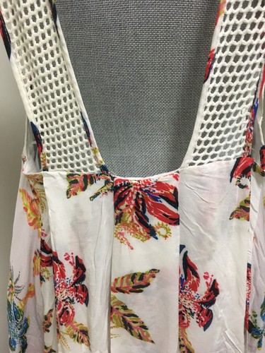 FREE PEOPLE THOUGHT I WAS DREAMING FLORAL MINI DRESS Ivory Combo -SIZE M - Picture 7 of 11