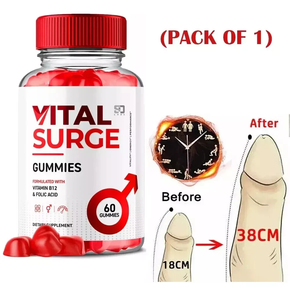 Vital Surge Male Gummies,  Vital Surge Testo Support Gummys Performance (1 Pack)