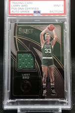 Larry Bird Celtics 2020 select game worn patch Authentic 9 Auto HOF Unique