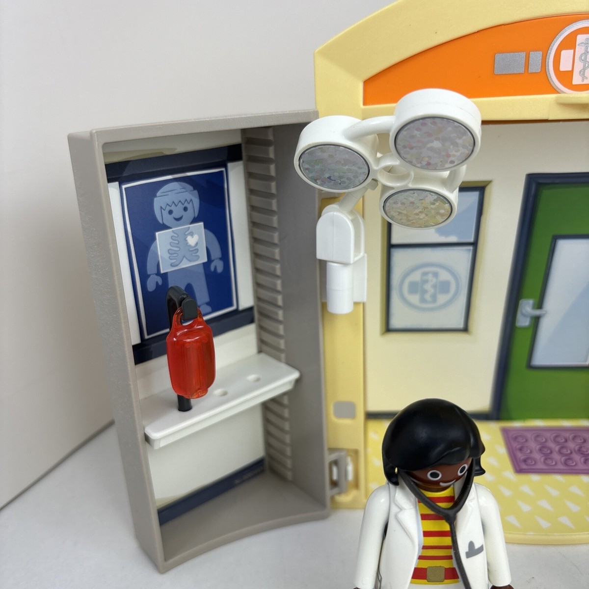 Playmobil Figure Hospital Doctor w/ Lab Coat Stethoscope & Pieces