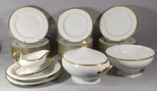 Incrustation d'Or, Partie De Service De Table 12 Personnes Porcelaine Limoges