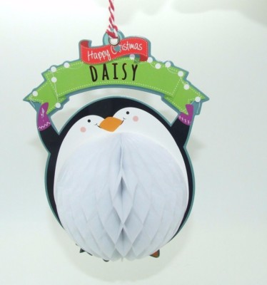 3D WABEN PERSONALISIERTE DEKO FÜR WEIHNACHTSBAUM NAMEN STRUMPF FÜLLER