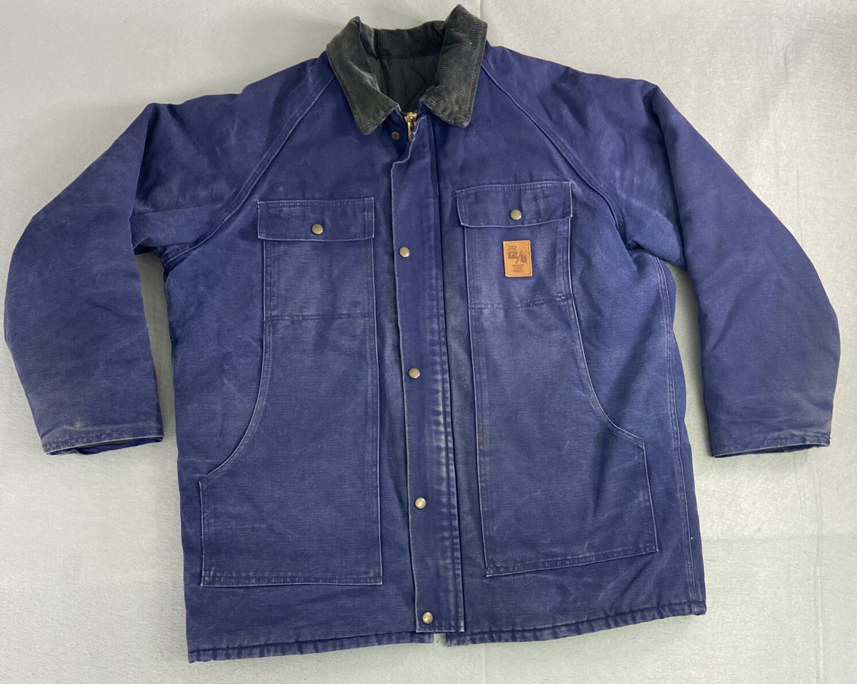 Vtg Walls 12/8 Mens Jacket Insulated Full Zip Blue Winter