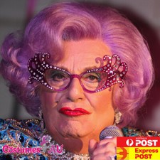 Dame Edna Everage Aussie Fancy Costume Party Purple Wig Drag Queen Celebrity