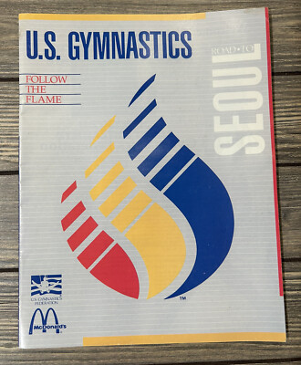 Vintage 1988 US Gymnastics Road to Seoul Follow The Flame Booklet