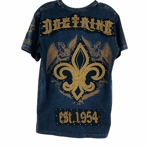 Doctrine Mens M Distressed Black Gold 