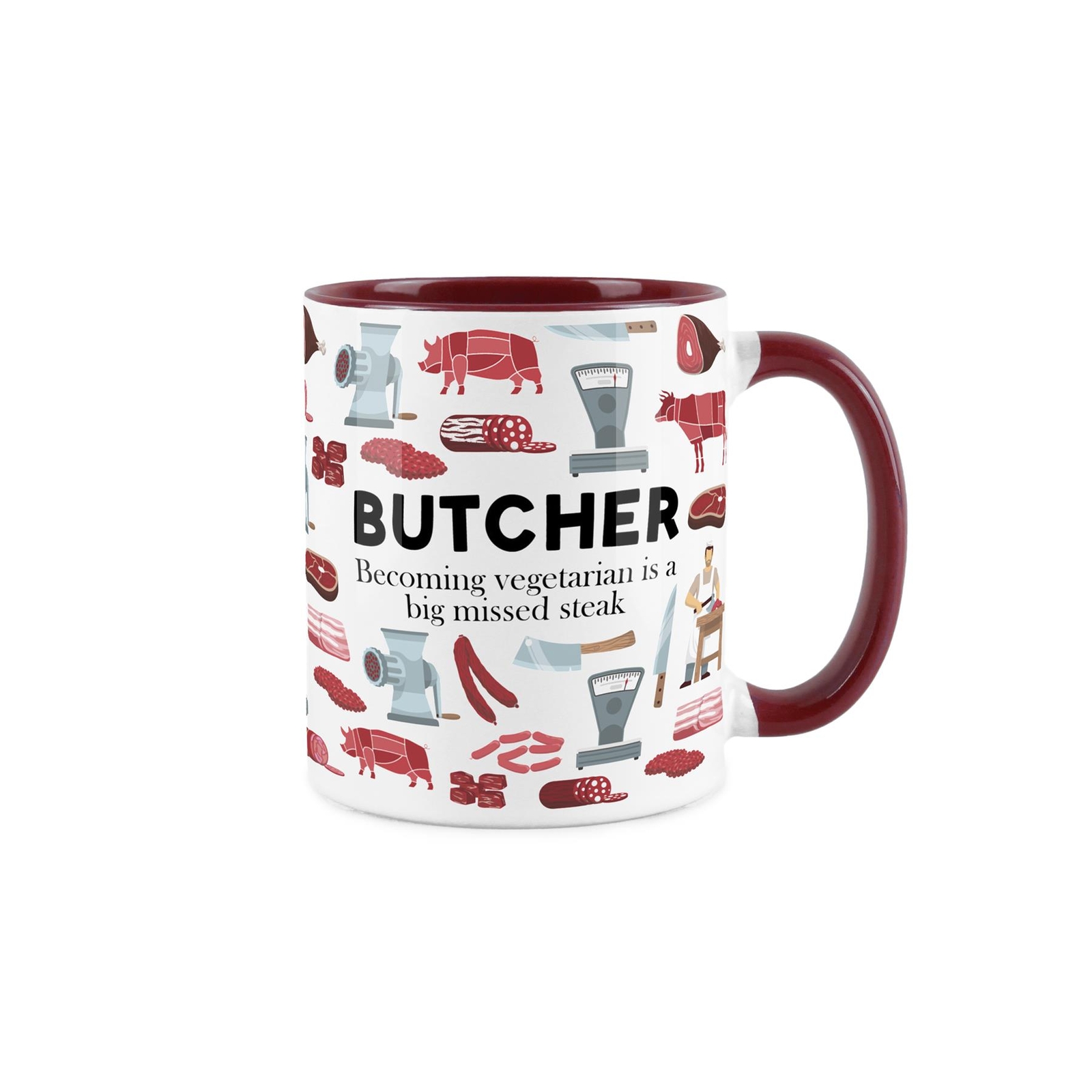 Butcher Mug - Humourous Trades Funny Novelty Gift - Tea/Coffee Ceramic Cup