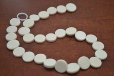 60 PCS CREAM BROWN ROUND CIRCLE BUFFALO BONE BEADING BEADS 14mm T-2238