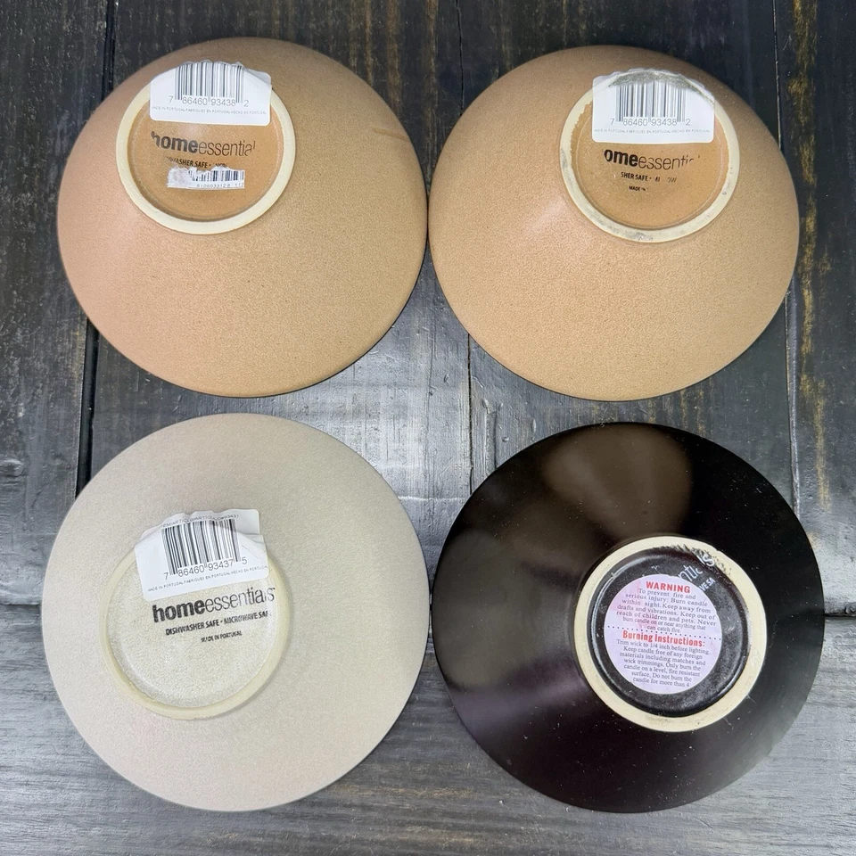 Conjunto de 4 tigelas feitas de Portugal Home Essentials grés marrom preto 3” - Imagem 4 de 4