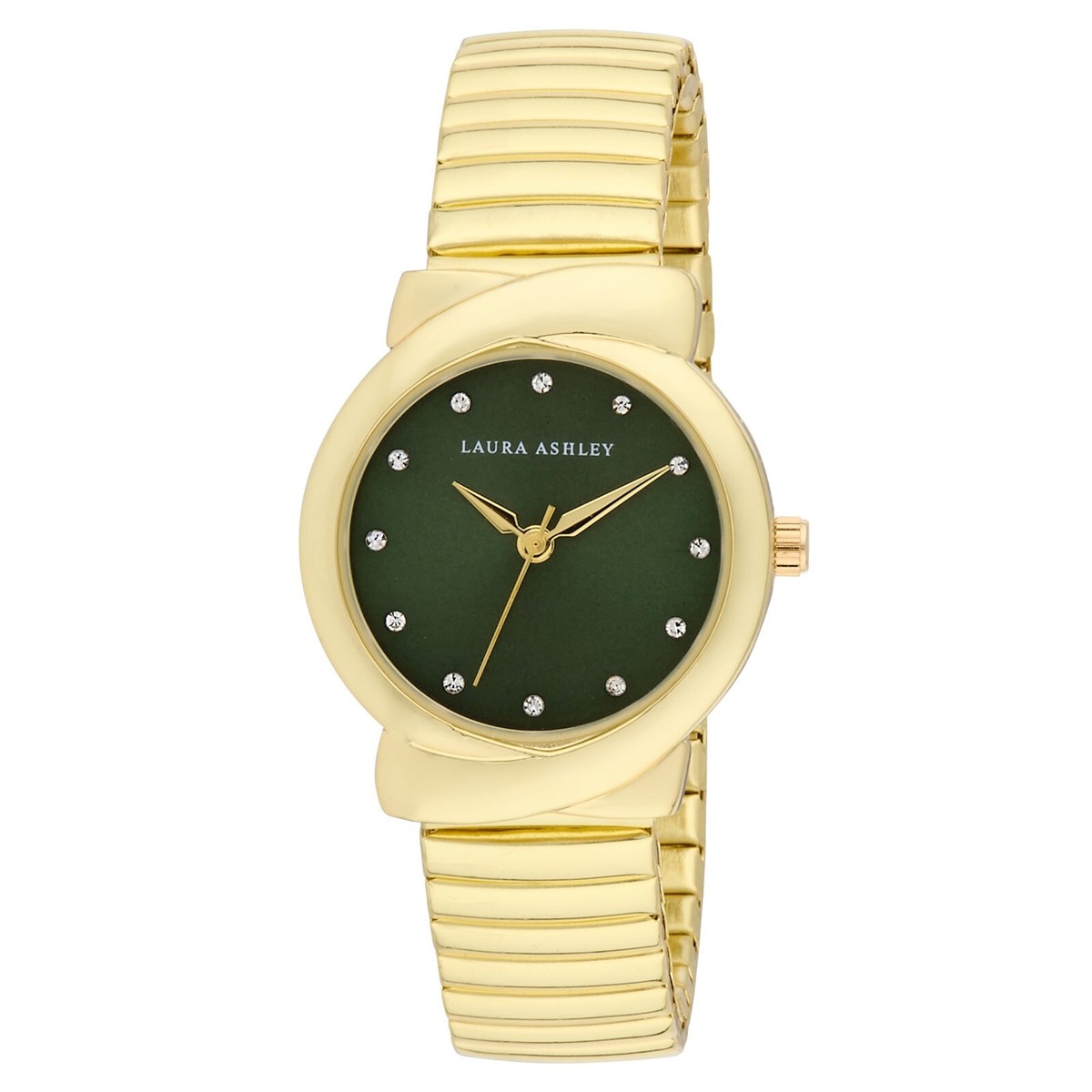 【稼働/良品】LAURA ASHLEY クオーツ ゴールド レディース Laura Ashley Ladies Mini Bracelet Coin Edge Bezel Watch