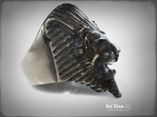 Lion Sphinx Sterling Silver 925 Ring by Ezi Zino
