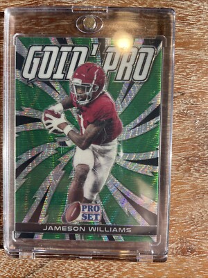 Jameson Williams 2022 Leaf Pro Set Goin' Pro Green Wave Prismatic GP-JW1 SP Mint