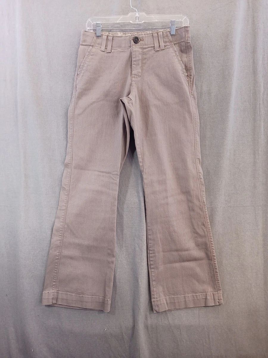 Lee jeans Women 4 tan Taupe no gap waistband Flare Leg Colored Denim ladies