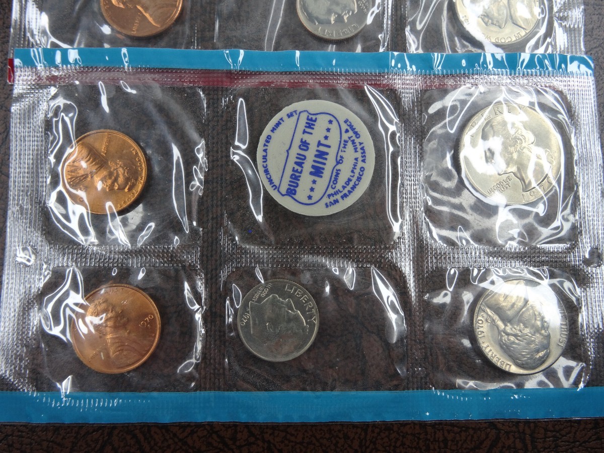 1970 US Mint Set Small Date S Cent Variety Uncirculated 10 Coins P