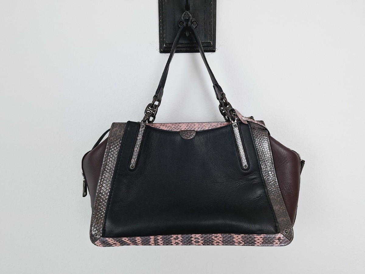 Snakeskin Coach Dreamer 36 Black Leather Dreamer In Blocked