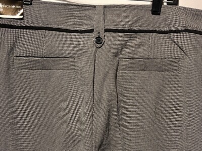 fashion bug dress pants FASHION BUG BLACK/PIN STRIPE DRESS PANTS SZ 28 [89]