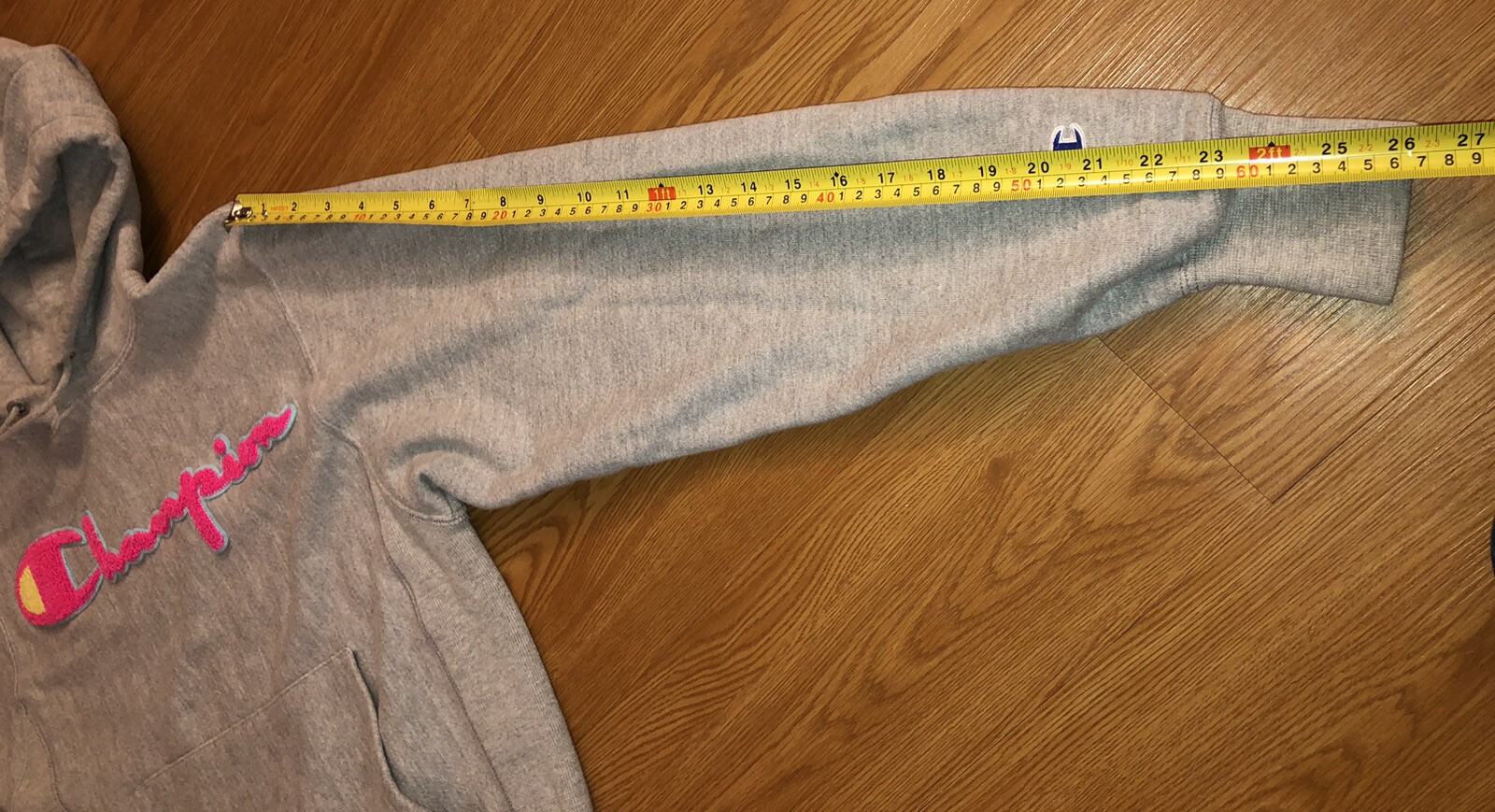 Champion Reverse Weave Hoodie Patch Spellout Logo… - image 13