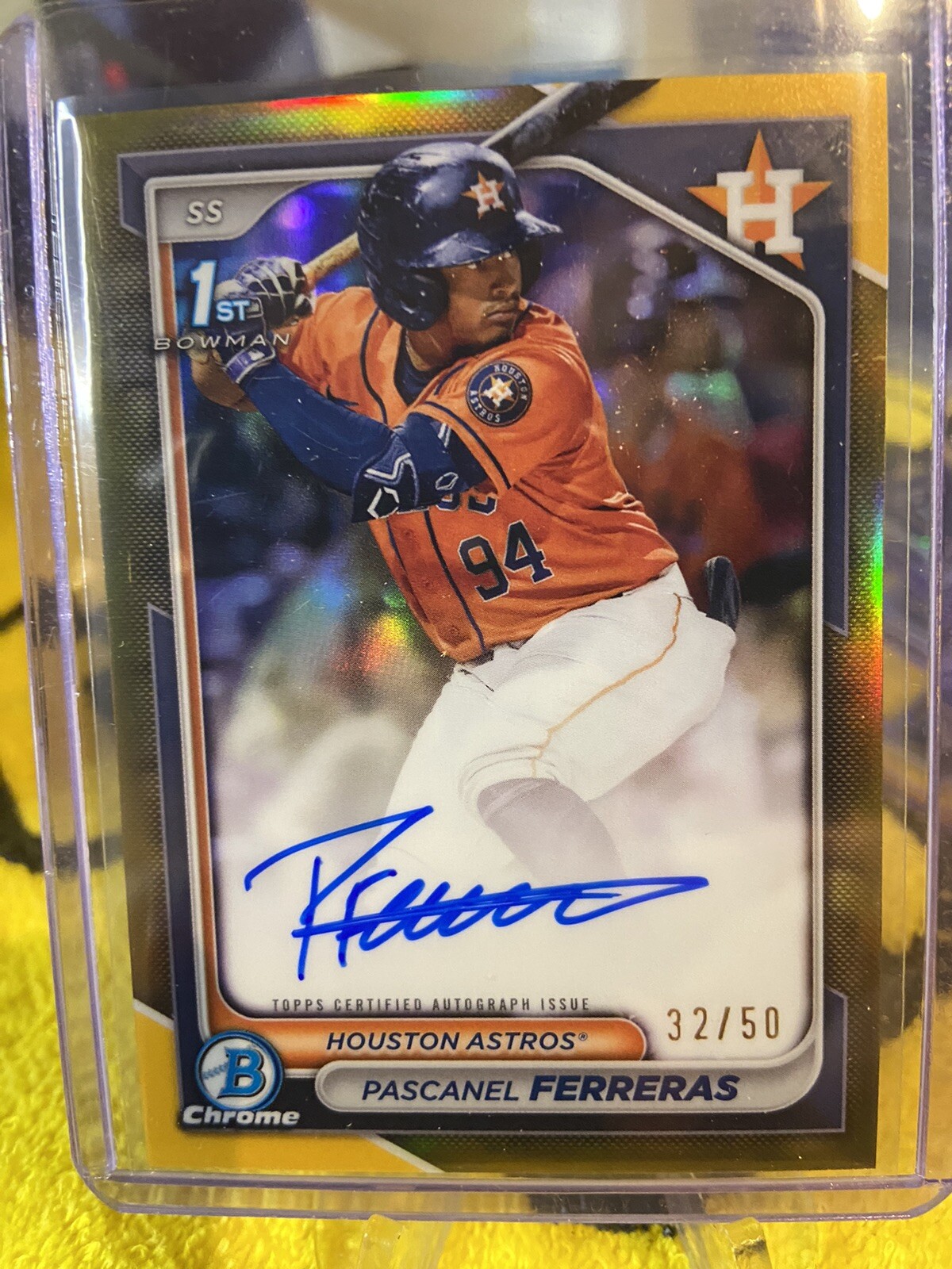 2024 Bowman Chrome Pascanel Ferreras 1st Bowman Autograph Gold /50