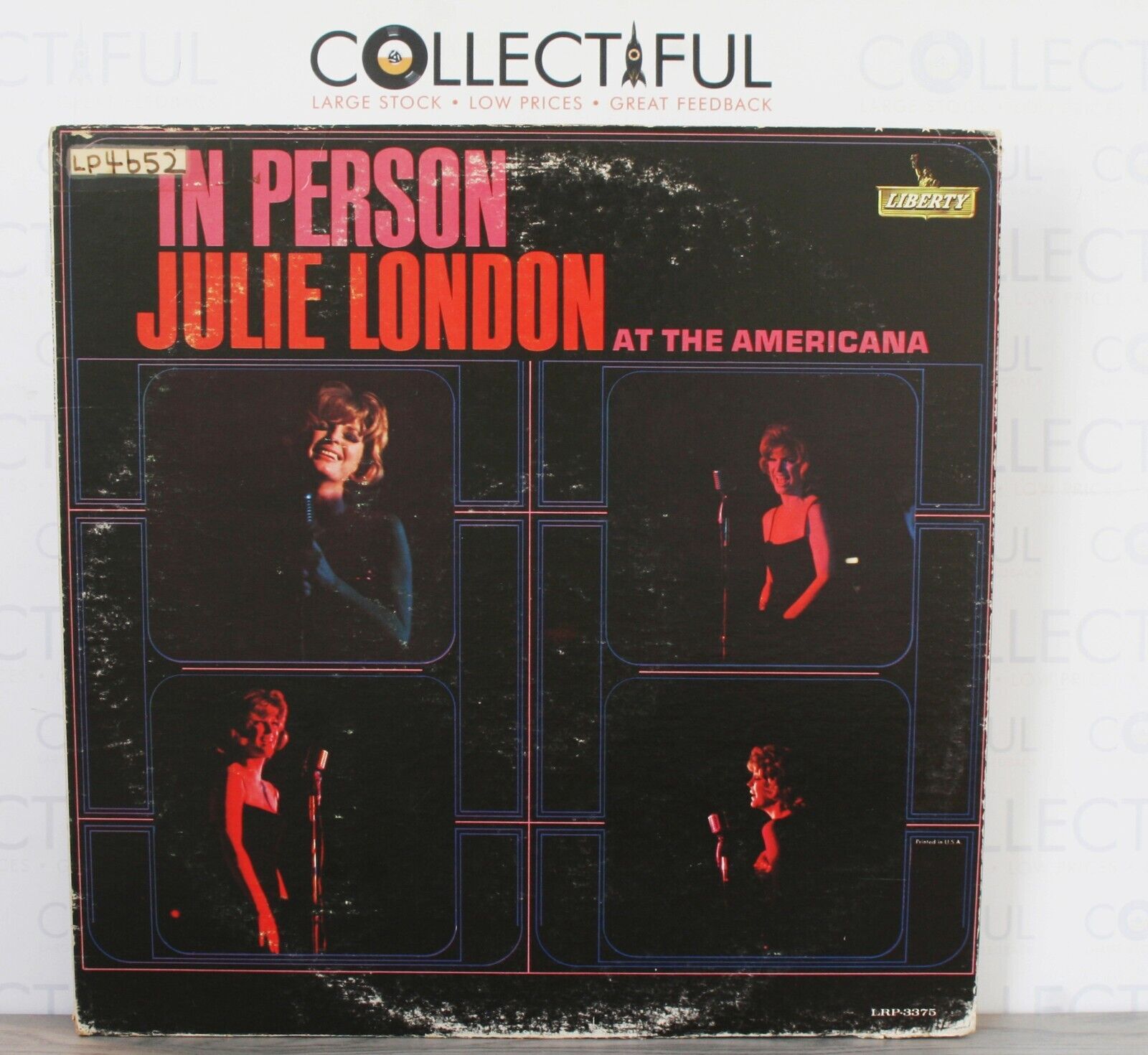 JULIE LONDON - IN PERSON AT THE AMERICANA - 1964 *WHITE LBL AUDITION PROMO* LP🔥