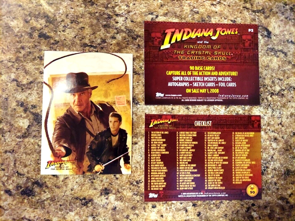 INDIANA JONES AND THE KINGDOM OF THE CRYSTAL SKULL COMPLETE SET + CHASE + PROMO - Image 2 of 4