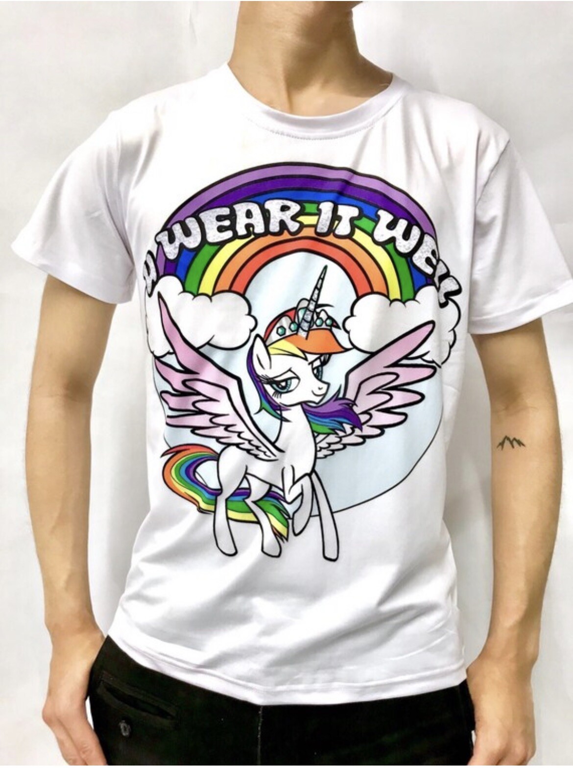 My Little Pony "U Wear It Well" T shirt unisex 2XL XXL Pride Nuova Sigillata