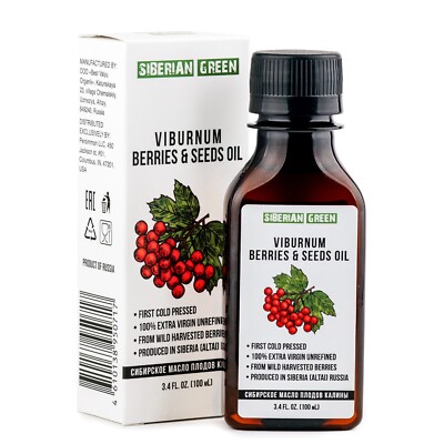Siberian Viburnum Snowball Oil Extra Virgin Cold Pressed Premium 100 ml 3.4 oz