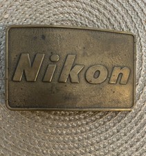 VTG - Nikon Brass Belt Buckle Camera Photography Photographer Gift - Made In USA