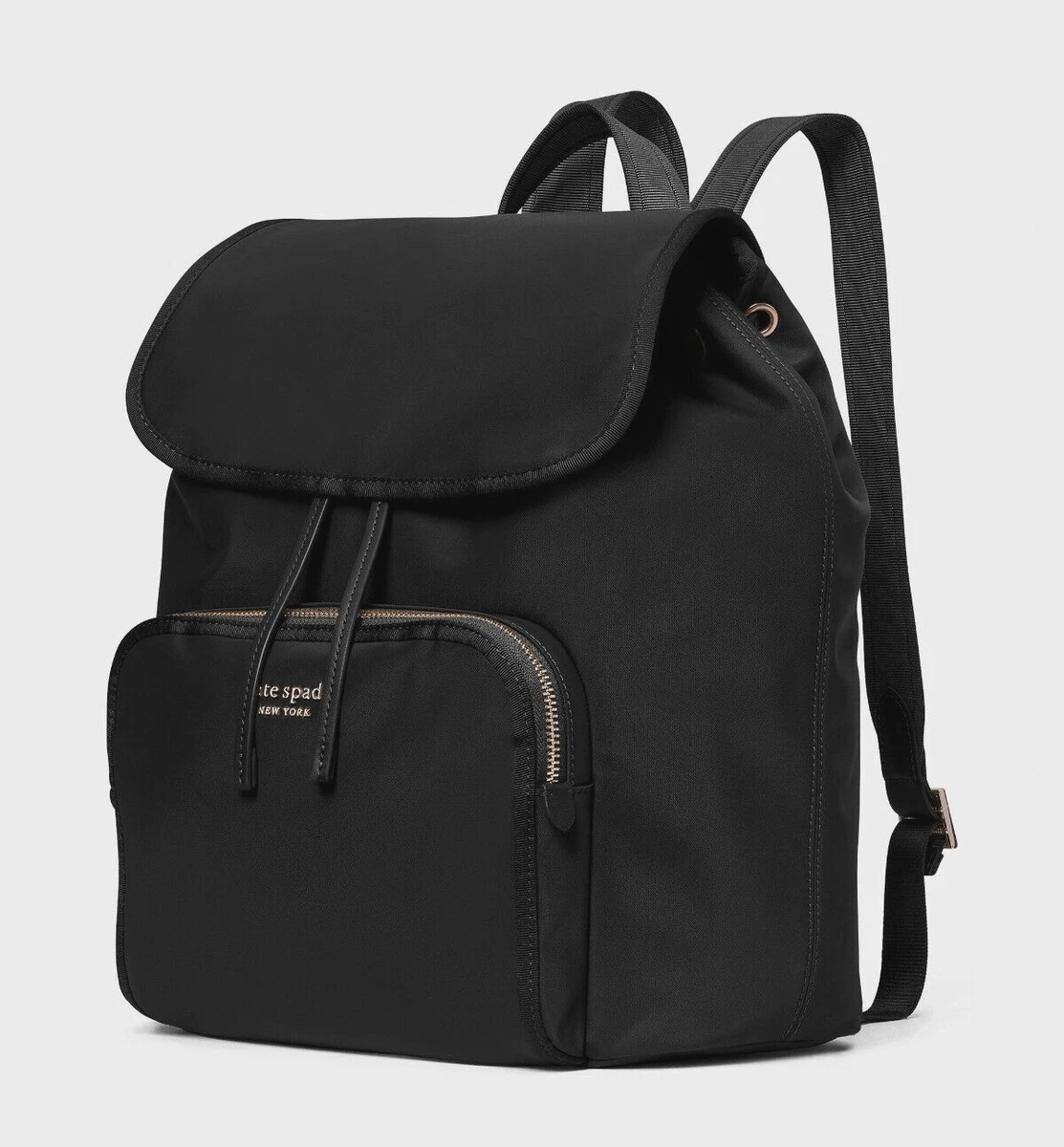 New Kate Spade Sam Medium Backpack the Little Better Nylon Black