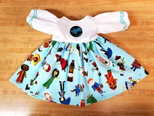 CHILDREN OF THE WORLD DRESS W/ PATCH AND BUTTONS for 16" CPK CABBAGE PATCH KIDS