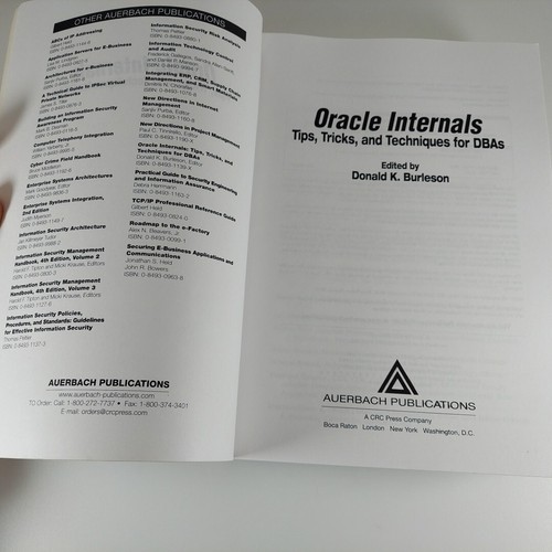Oracle Internals: Tipps, Tricks und Techniken für DBAs 2002 Erstdruck PB - Bild 7 von 13