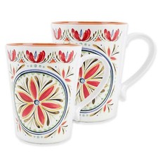 Purely Home Mediterranean - Outdoor/Camping/Picnic - Melamine/Plastic Mug x 2
