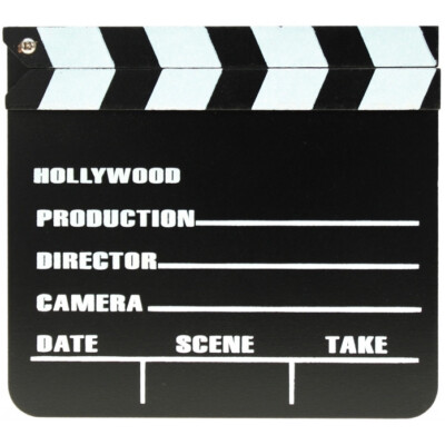 Filmklappe TV-Klappe Regieklappe 20 x 18 cm Film-Klappe Regie-Klappe Movieklappe