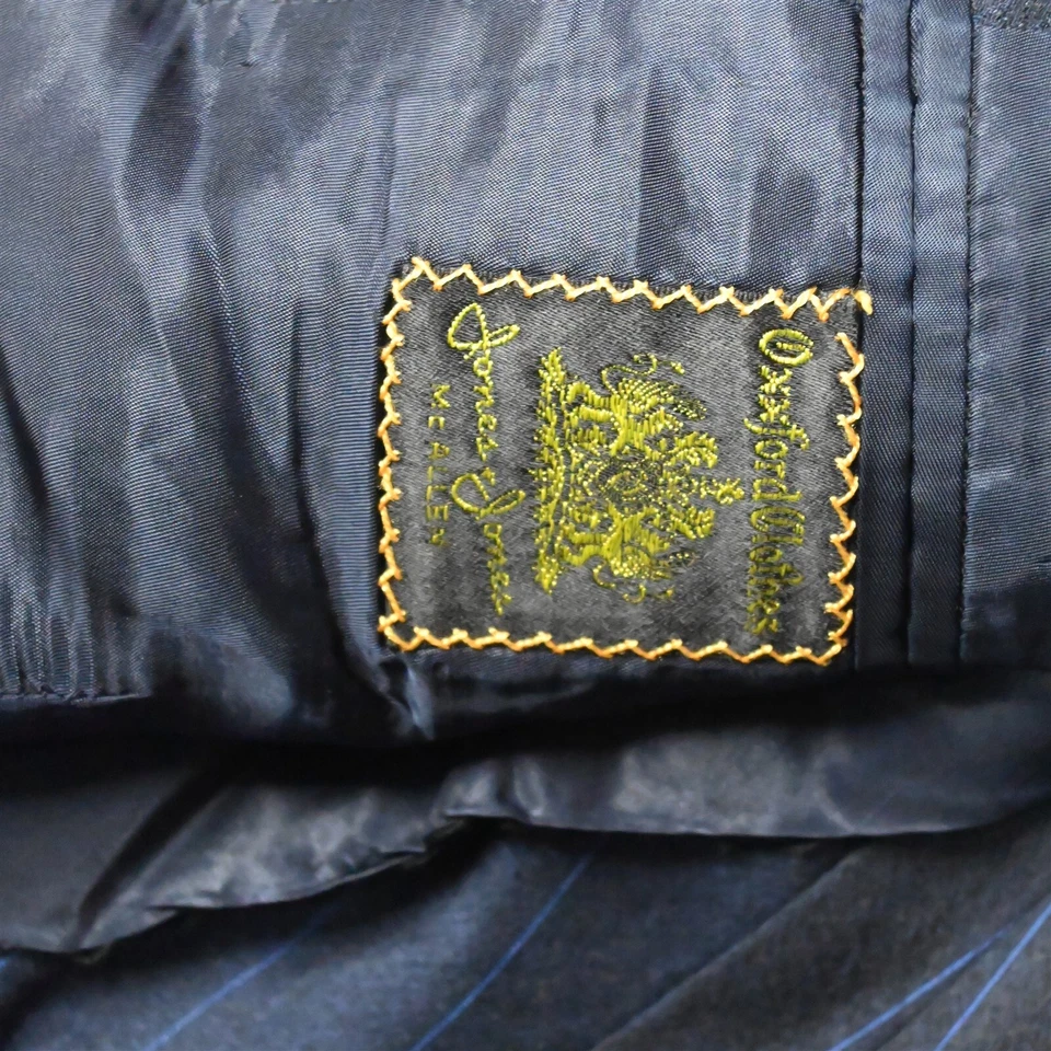 Oxxford Clothes 42 Alto Azul Rayas Lana Hombres Blazer Traje Chaqueta Abrigo Deportivo Foto 4 de 4