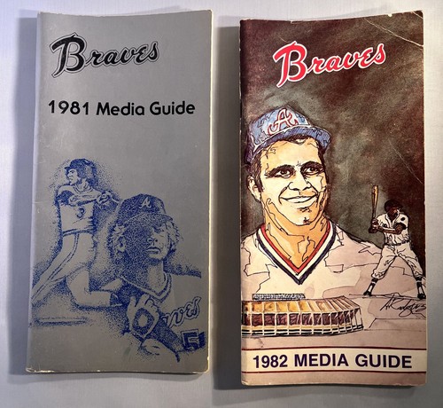 2 Different ATLANTA BRAVES Media Guides 1981 & 1982 Dale Murphy, Horner, Torre