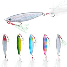 5pcs Fishing Lures Shiny Plastic Spring Bait Crank Bait Bath Bait Tackle